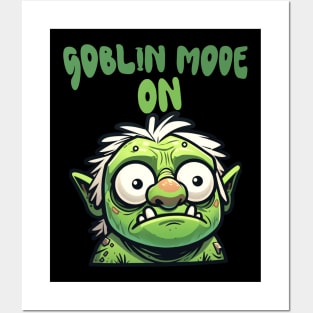 Goblincore Goblin 'Goblin Mode ON' Posters and Art